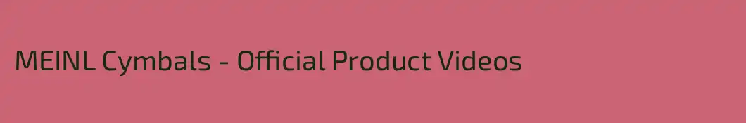 MEINL Cymbals - Official Product Videos